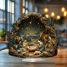 "Nativité Moderne : Créer un Centre de Table Unique avec une Statue de Scène