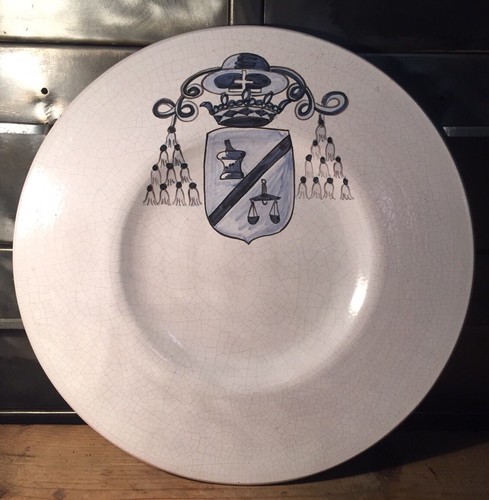 Plat faïence craquelée - faïence,