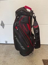 Bridgestone Golf Tour B Mini Staff Bag - 5-Way Divider - Black & Red