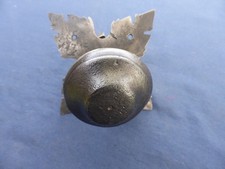 Bouton poignée ronde fixe rosace ouvragée fer forgé ancienne dia. 5,55 cm Porte