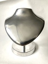 Buste présentoir bijoux en métal Vintage, Buste En Metal Coulé Acier Chromé