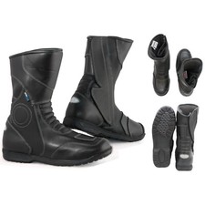 Boots Shoes Moto Scooter City Touring Waterproof Leather Black