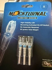 Rage Nockturnal  X High Visibility LED Lighted Arrow Nocks 3pk Blue NT-514