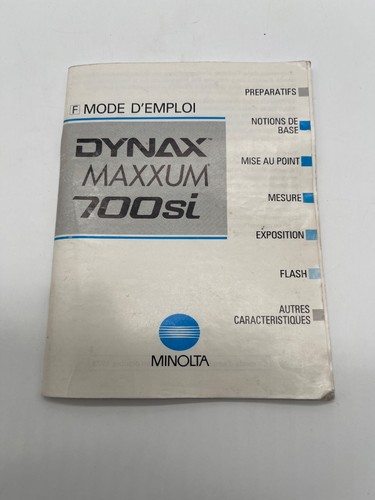 Mode demploi minolta dynax - demploi,