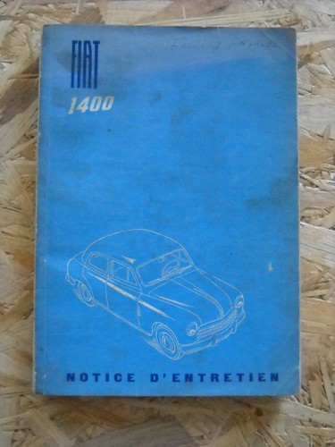 Manuel notice entretien fiat - notice, d'entretien