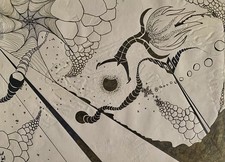 Tableau ancien encre spider