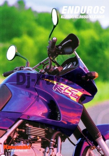 Brochure moto kawasaki kle - moto, :