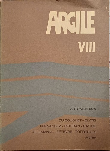 Art contemporain revue argile - contemporain.,