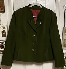 Vintage Lindner Traditional Tyrolean Loden Jacket W/Antler Buttons & Trim 46 (L)