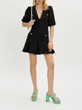 Maje Robe Courte Femme Tweed