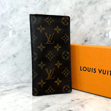 Louis Vuitton Porte Cartes Credit Wallet Monogram M60825 Long Bifold Auth