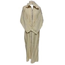 Homme Beige Rayé Marocain Capuche Manches Longues Coton Thobe Juba Djellaba
