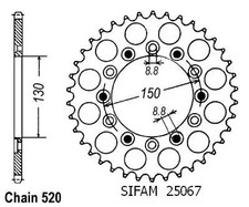 Couronne Xr 350 R 1983-1987 - 520 - 42 Dents - Similaire JTR245/2