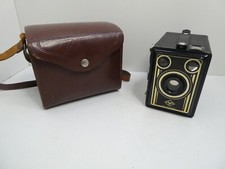 VINTAGE AGFA SYNCHRO BOX CAMERA ART DECO - LEATHER CASE