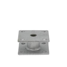 GeZu Impex Support Poteau 100x100 mm Platine Galvanisé à chaud Bois Clôture