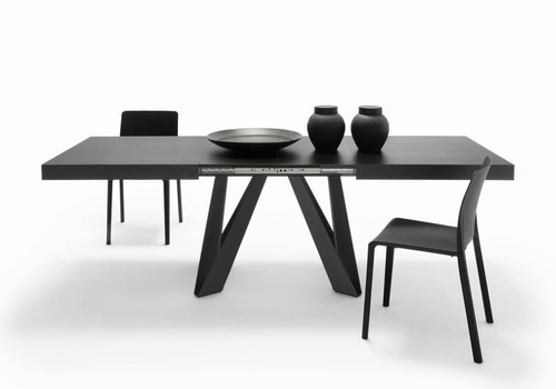 Table salle manger noire - table,