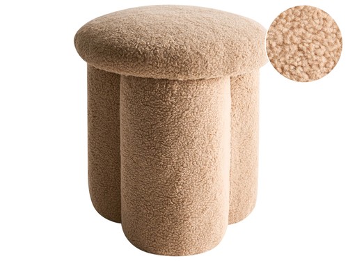 Pouf moderne tissu bouclé - pouf,