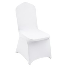 VEVOR 150PCs Housse de Chaise Élastique en Élasthanne Couverture Blanche Mariage