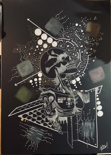 Tableau mort décoré - mort, et