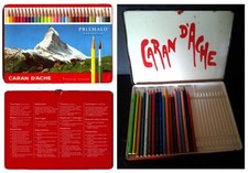 Vintage : ancienne BOITE DE CRAYONS CARAN D’ACHE 999/30 PRISMALO Aquarelle - 60’