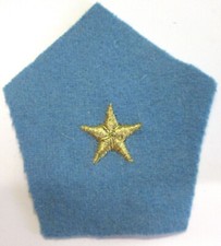 UN écusson de col non identié : ETOILE OR sur fond BLEU CIEL