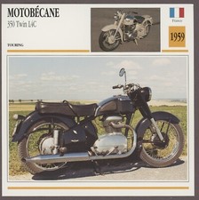 Motobecane 1959 350 Twin L4C  Edito Service Atlas Motorcycle Card
