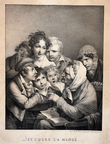 Ogre mange lithographie - mange,