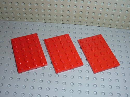 Plaques lego red - plate, 4x6