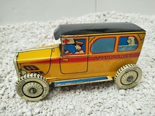 Antique sheet metal toy AMBULANCE CR Nightingale Repro