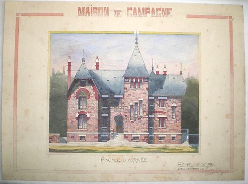 Belle aquarelle architecte - belle, d'architecte