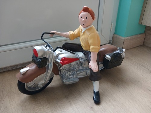 Tintin moto resine - tintin, a