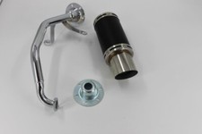 Chinese Scooter 50cc Shorty  Scooter Performance Exhaust Black