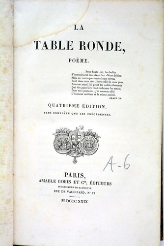 Livre ancien table - table, poeme