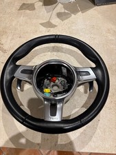 VOLANT CUIR  PORSCHE 911  SPORT DESIGN PALETTES  TYPE 991  - REF  99134780360A34
