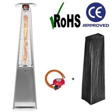 Dealourus Quartz 13KW Gaz Jardin Chauffe Terrasse Pyramide Plein avec Roues Hot