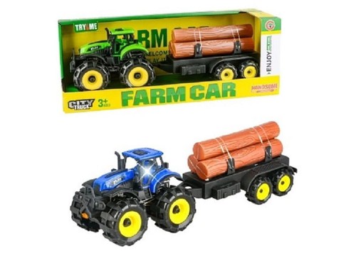 Tracteur avec remorque - , en
