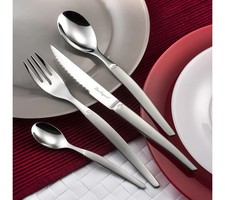 MAGNIFIQUE MENAGERE LOU LAGUIOLE JET LAG SABLE 48 COUVERTS NEUVE ETIQUETTEE