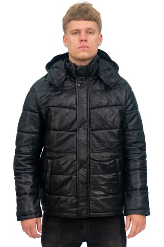 Veste cuir matelassée pour - matelassée,