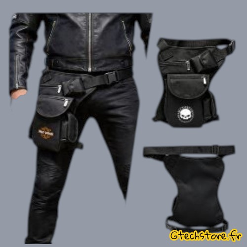 Sacoche jambe cuisse moto sac - jambe,