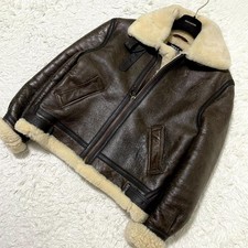 Schott Type B-3 Size 42Real Mouton Bomber Lamb Leather Flight Jacket Excellent 