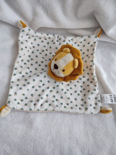 Doudou plat lion blanc - doudou,