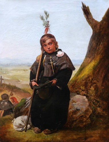 Framed painting portrait - , child