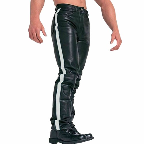 Pantalon motard cuir - de,