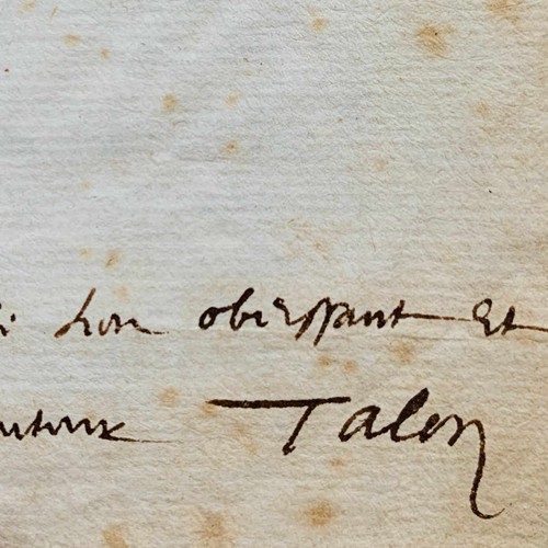 Omer talon remercie richelieu - omer,