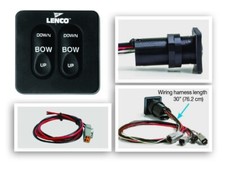 Lenco Single Actuator Standard Integrated Tactile Trim Tab Switch Kit w/Pigtail
