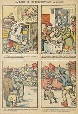 POLITICAL HUMOR DRAWING JUNIPER "THE BANKRUPTCY OF BOLSHEVISM" 1921