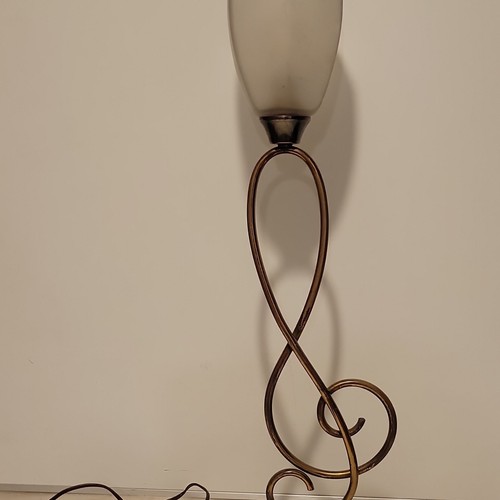 Lampe table métal verre - lampe,