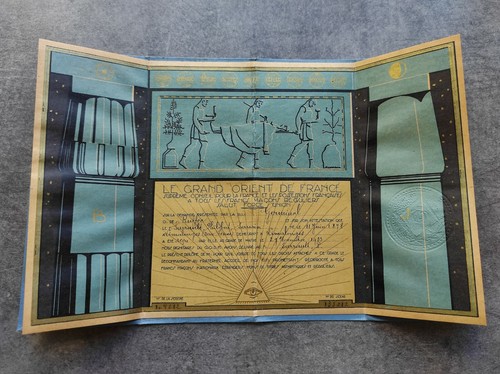 Diplôme franc maçon - franc,