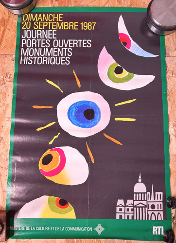 Affiche vintage 1987 journée - affiche,