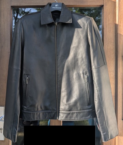 Blouson cuir noir marque - en,